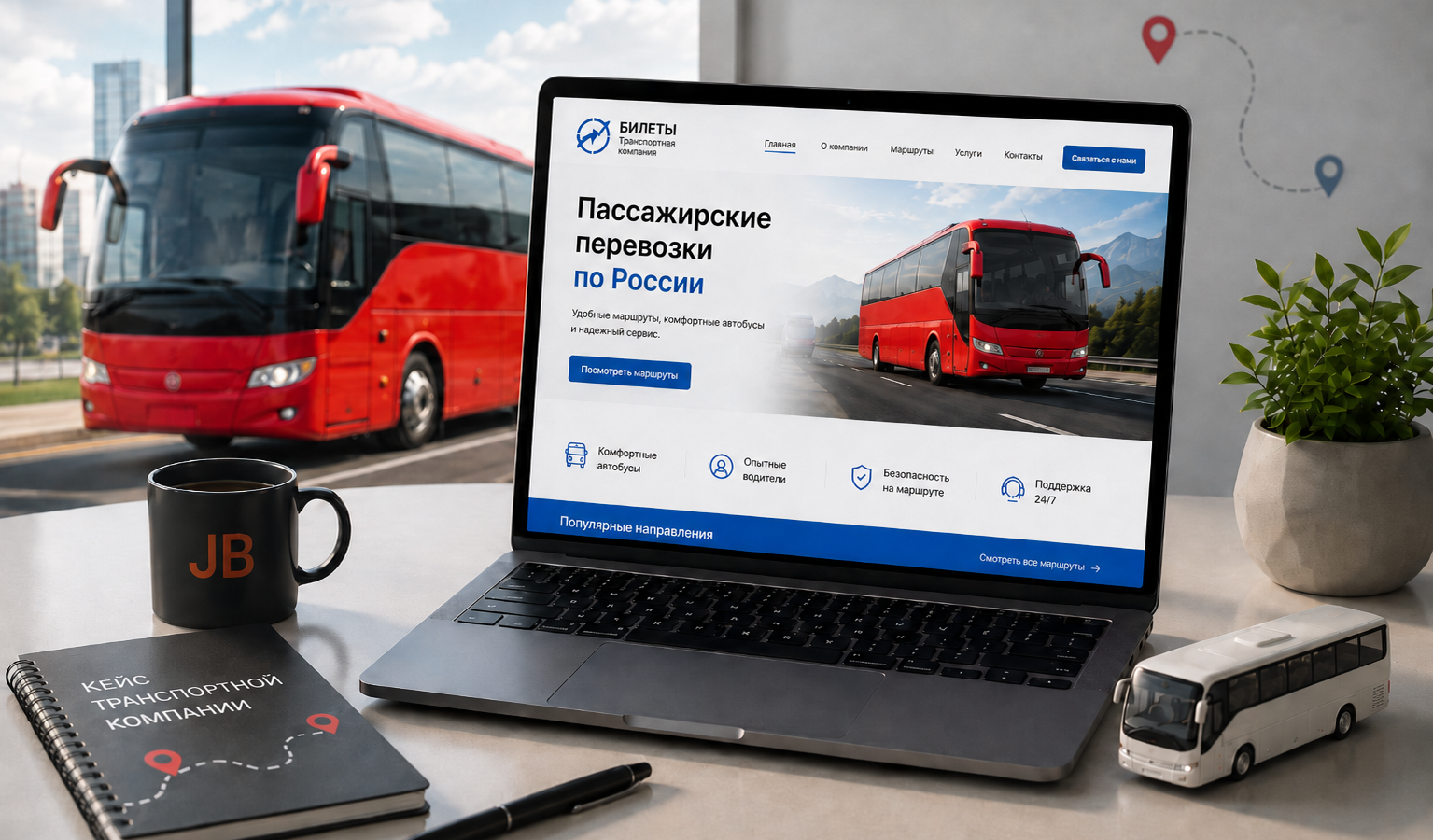 Разработка сайта с онлайн бронированием и продажей билетов для транспортной компании перевозчика