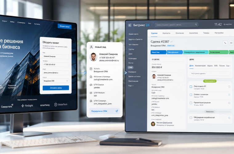 Интеграция сайта с CRM: автоматическая передача заявок с сайта в систему продаж