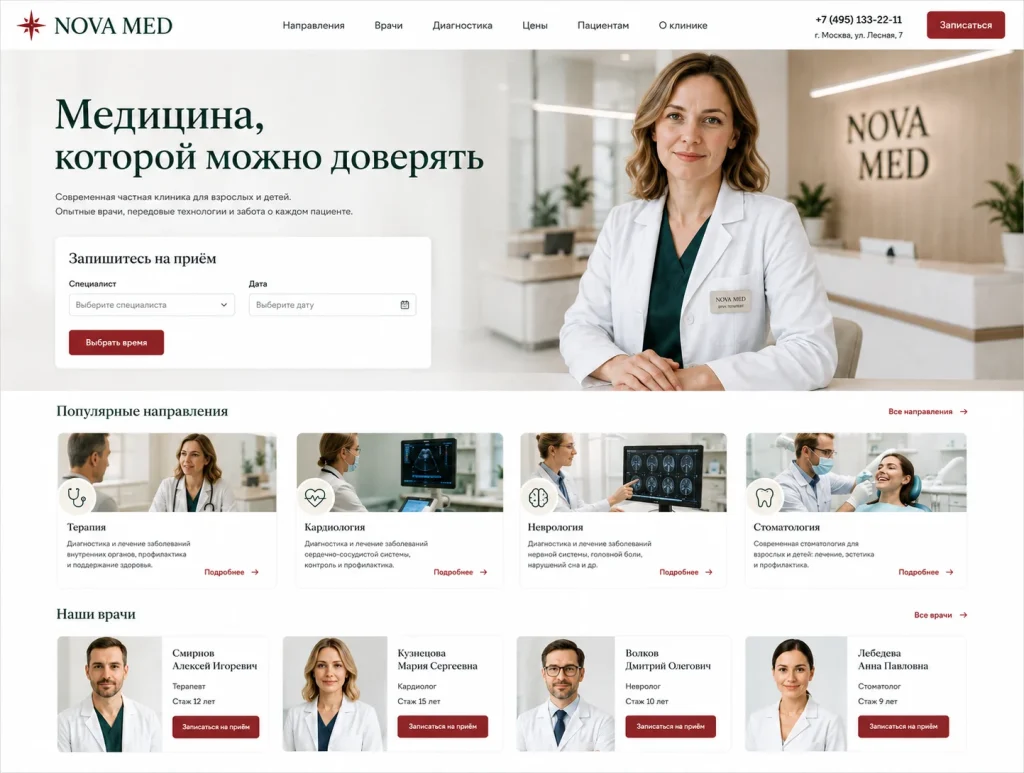 Медицинские центры, клиники и стоматологии