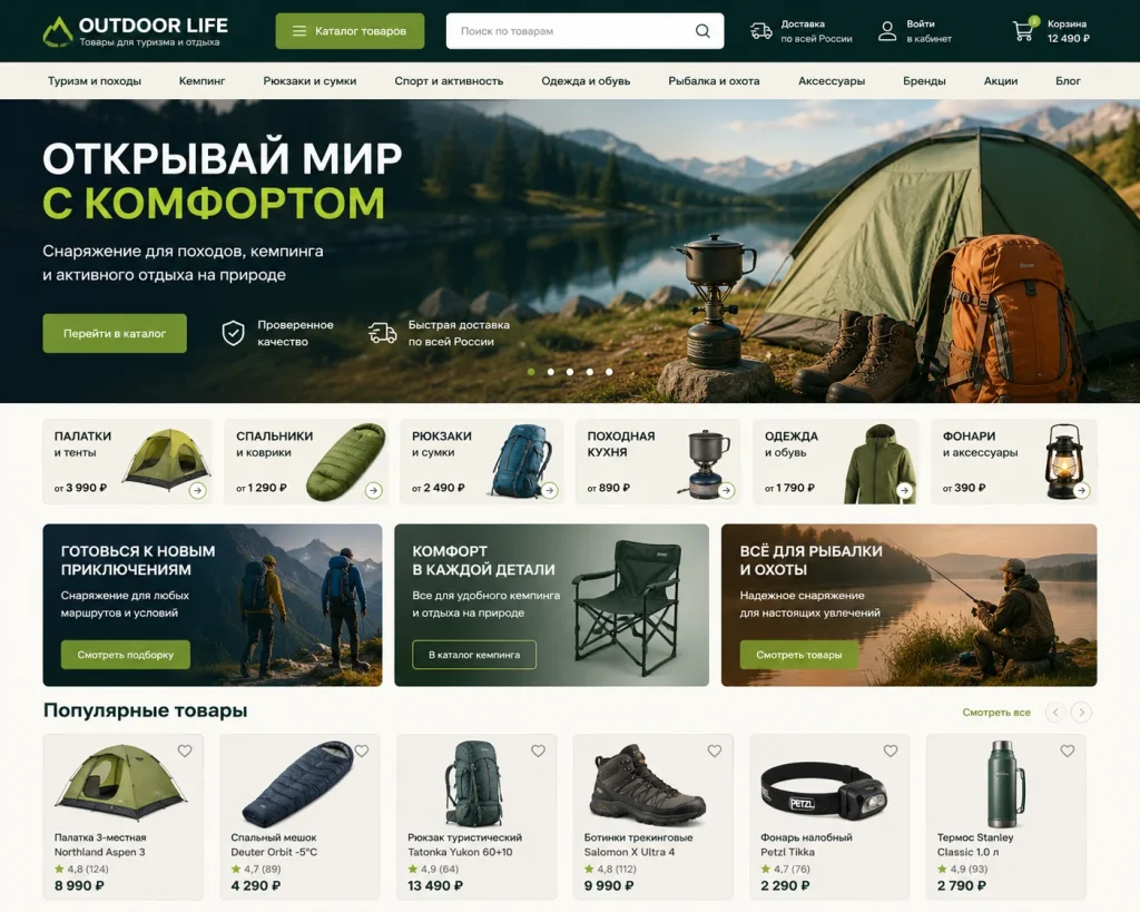 Магазин для отдыха и туризма