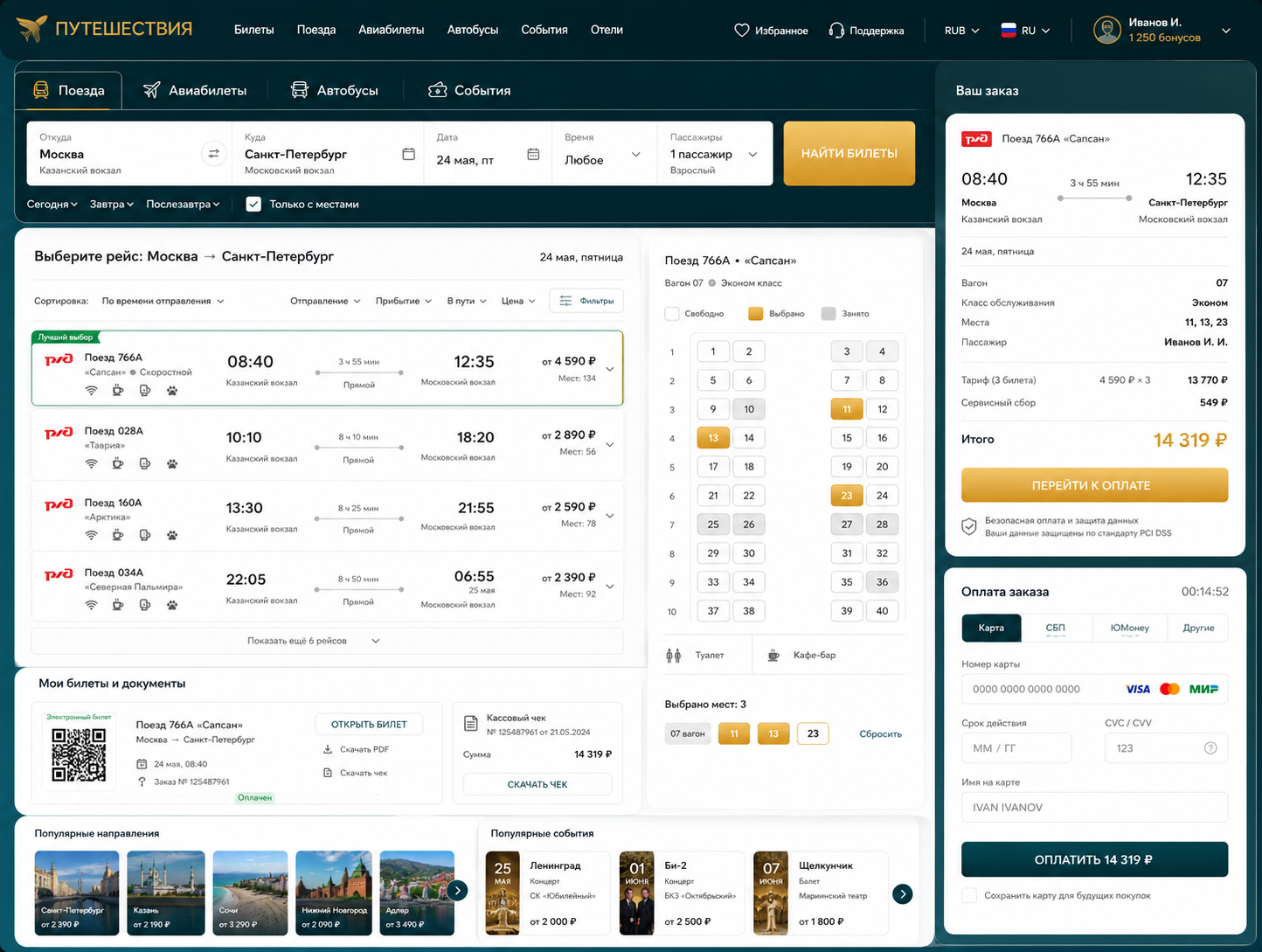 Продажа билетов