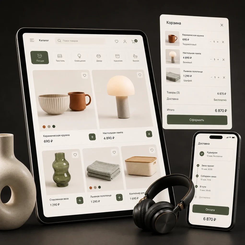 Каталог интернет-магазина на WooCommerce с категориями, фильтрами и карточками товаров